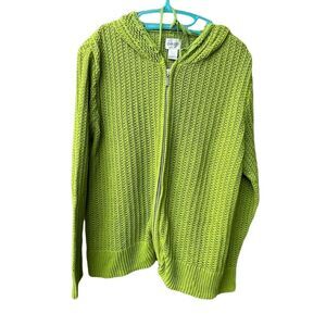 Chico’s size 16(3) zip front hooded sweater cardigan.